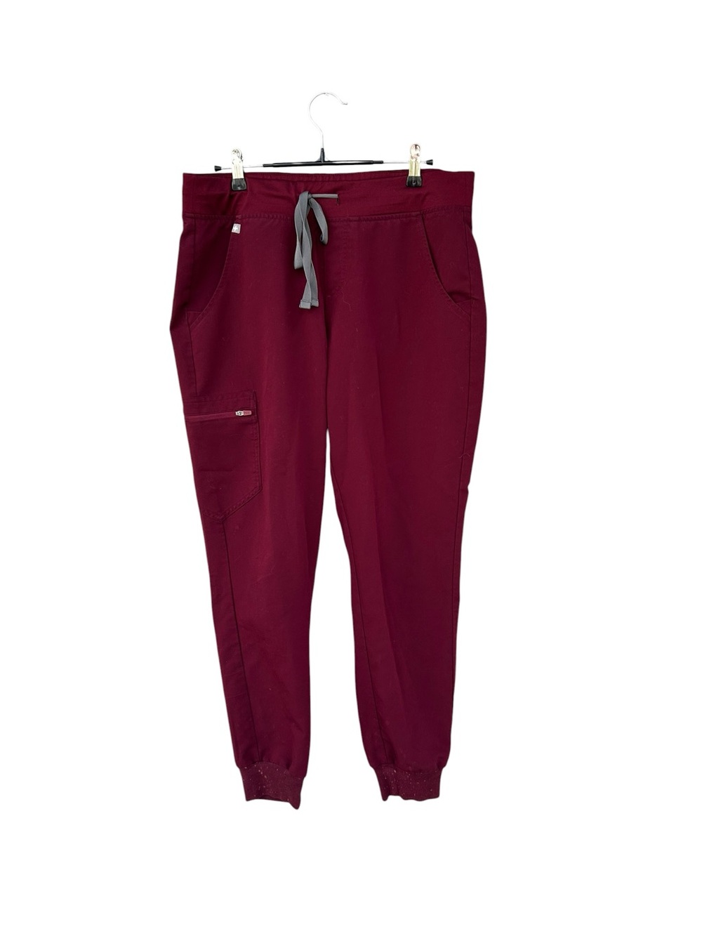 FIGS Woman’s Zamora Scrub Jogger Pant - PO #1777 Burgundy - Size Medium - Picture 2 of 11